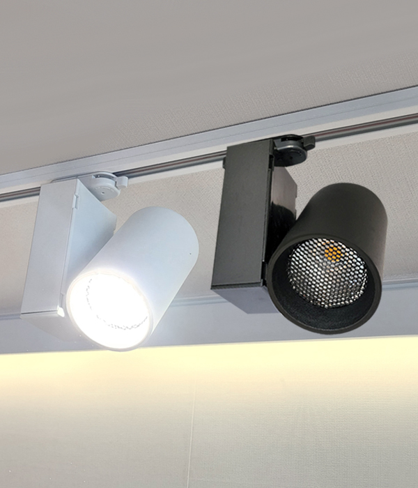 LED COB 콤마 레일스포트(허니컴형), 레일조명 (20W 블랙 화이트)